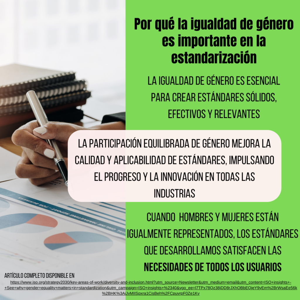 Por qué la igualdad de género es importante en la estandarización